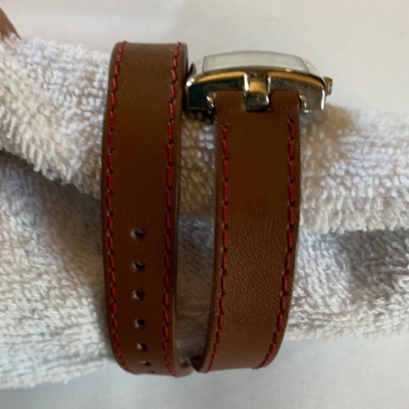 Coldwater Creek Brown Leather Wrap Watch - Picture 3 of 6